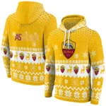 As Roma Reindeer Motif Red Hoodie Best Selling