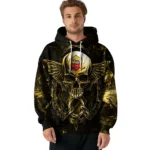 As Roma Skull Artwork Red Black Hoodie Best Selling