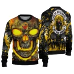 As Roma Skull Intensity Red Black Sweater Best Selling