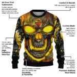 As Roma Skull Intensity Red Black Sweater Best Selling