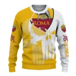 As Roma Skull Split Red White Sweater Best Selling