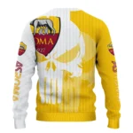 As Roma Skull Split Red White Sweater Best Selling