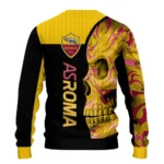 As Roma Skull Swirl Red Black Sweater Best Selling