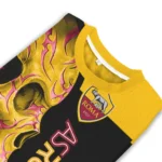 As Roma Skull Swirl Red Black Sweater Best Selling