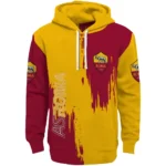 As Roma Splatter Effect Red Hoodie Best Selling