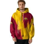 As Roma Splatter Effect Red Hoodie Best Selling