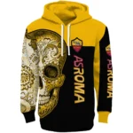 As Roma Sugar Skull Red Black Hoodie Best Selling
