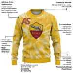 As Roma Tie Dye Designs Red Sweater Best Selling