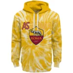 As Roma Tie Dye Pattern Red Hoodie Best Selling