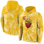 As Roma Tie Dye Pattern Red Hoodie Best Selling