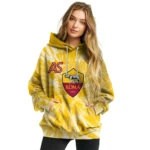 As Roma Tie Dye Pattern Red Hoodie Best Selling