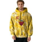 As Roma Tie Dye Pattern Red Hoodie Best Selling