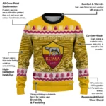 As Roma Tree Pattern Red Sweater Best Selling