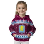 Aston Villa Christmas Trees Claret Hoodie Best Selling