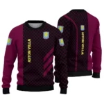 Aston Villa Circles Mesh Claret Black Sweater Best Selling
