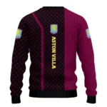 Aston Villa Circles Mesh Claret Black Sweater Best Selling