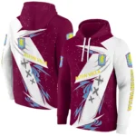 Aston Villa Dynamic Slash Claret White Hoodie Best Selling