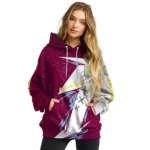 Aston Villa Dynamic Slash Claret White Hoodie Best Selling