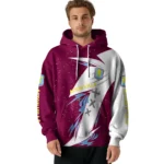 Aston Villa Dynamic Slash Claret White Hoodie Best Selling