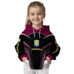 Aston Villa Futuristic Pattern Claret Black Hoodie Best Selling
