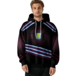 Aston Villa Hexagonal Pattern Claret Black Hoodie Best Selling