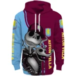 Aston Villa Jack Skellington Claret Hoodie Best Selling