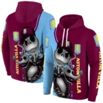Aston Villa Jack Skellington Claret Hoodie Best Selling