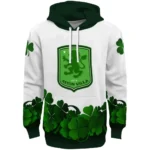 Aston Villa Lucky Motif White Green Hoodie Best Selling