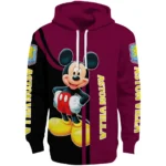 Aston Villa Mickey Mouse Claret Black Hoodie Best Selling