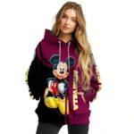 Aston Villa Mickey Mouse Claret Black Hoodie Best Selling