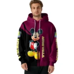 Aston Villa Mickey Mouse Claret Black Hoodie Best Selling