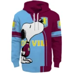 Aston Villa Playful Snoopy Claret Hoodie Best Selling