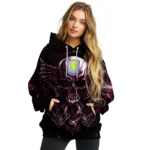 Aston Villa Skull Artwork Claret Black Hoodie Best Selling