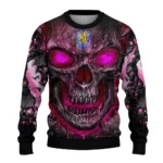 Aston Villa Skull Intensity Claret Black Sweater Best Selling
