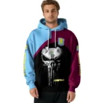 Aston Villa Skull Punisher Black Hoodie Best Selling