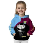 Aston Villa Skull Punisher Black Hoodie Best Selling