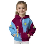 Aston Villa Splatter Effect Claret Hoodie Best Selling