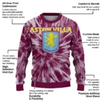 Aston Villa Tie Dye Designs Claret Sweater Best Selling