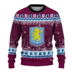 Aston Villa Tree Pattern Claret Sweater Best Selling