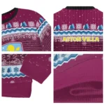Aston Villa Tree Pattern Claret Sweater Best Selling