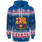 Barcelona Christmas Trees Blue Hoodie Best Selling
