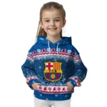 Barcelona Christmas Trees Blue Hoodie Best Selling