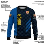 Barcelona Circles Mesh Blue Black Sweater Best Selling