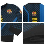Barcelona Circles Mesh Blue Black Sweater Best Selling