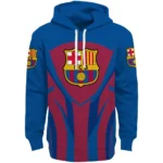 Barcelona Concentric Lines Blue Hoodie Best Selling