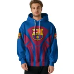 Barcelona Concentric Lines Blue Hoodie Best Selling
