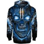 Barcelona Demonic Skull Blue Black Hoodie Best Selling