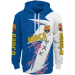 Barcelona Dynamic Slash Blue White Hoodie Best Selling