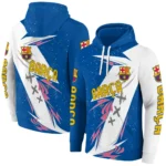 Barcelona Dynamic Slash Blue White Hoodie Best Selling