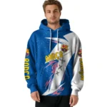 Barcelona Dynamic Slash Blue White Hoodie Best Selling